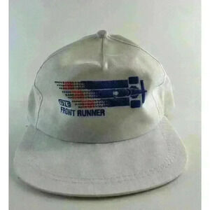 Vintage GTE FRONT RUNNER RACING INDY WHITE TRUCKER USA HAT CAP Strapback Flat​